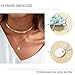 Fstrend Fashion Layered Necklace Dainty Sequins Torus Pendant Necklaces Jewelry for Women and Girls (Silver)