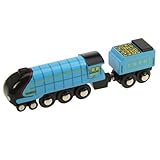 Bigjigs Rail Wooden Mallard Train - Other Major Wooden Rail Brands are Compatible