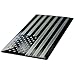 3D Metal American Flag Car Sticker Emblem for Auto, Bike, Truck, Car, and SUV (Black & Silver)