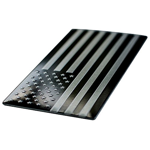 ALUMINUM American Flag Sticker Decal Emblem | perfect for vehicle, truck, car, motorcycle, rv, scooter, or suv 3.18” x 1.75”