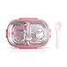 Finex Hello Kitty Chef Pink Bento Box Stainless Steel Container Set with Clear Lid & Spoon