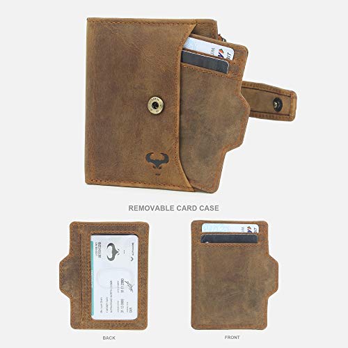 AlphaHide Genuine Leather Bifold Wallet For Women - RFID Blocking, Compact With Zipper Coin Pocket & Removable Card Case - View #6