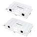 Fishing Tackle Boxes, Transparent Fish Tackle Storage with Adjustable Dividers, Plastic Box Organizer 3700 Tackle Trays, 3 Packs