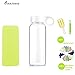 Bonison Summer Sale Novelty Durable Glass Water Bottle with Colorful Soft Silicone Sleeve (14 Ounce, Yellow)