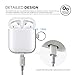elago AirPods Hang Case [White] - [Compatible with Apple AirPods 1 & 2; Front LED Not Visible][Supports Wireless Charging][Extra Protection] [Added Carabiner] - for AirPods 1 & 2
