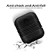 Yometome AirPods Case, Shockproof Silicone Protective Cover Accessories Skin with Earphone Sports Anti-lost Strap Rope for Apple Air pods Charging Ear Hook Dock Cases Black