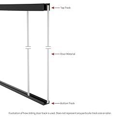 4 Ft. Long Brown Plastic Sliding Door Track Set for
