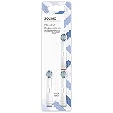 Amazon Brand - Solimo Flossing Replacement Brush Heads, 3 Count (Fits Most Oral-B Electric Toothbrushes)