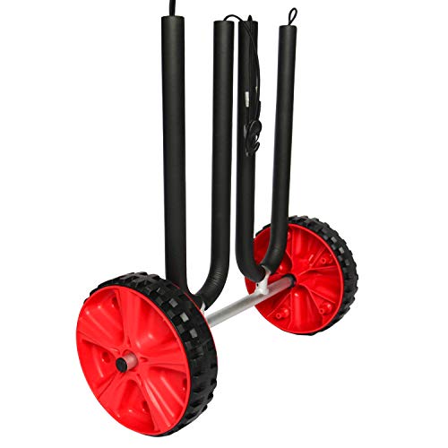 Onefeng Sports Carries 2 SUPs Surfboard Cart Dolly Boat Carrier Cart Trolley Float Mat, Jon Boat - Thumbnail 3