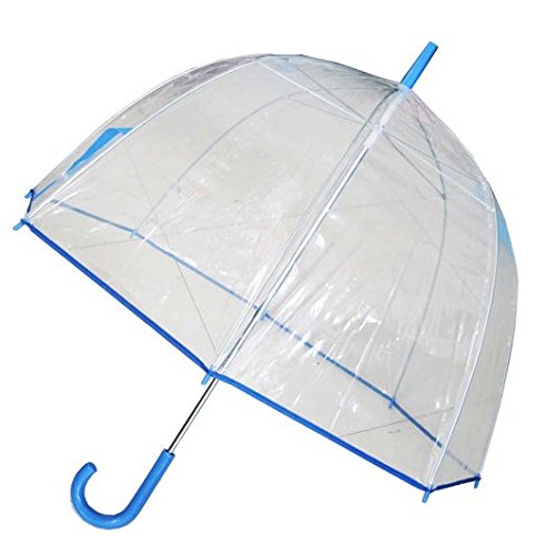 Conch Umbrellas1265AXBlue Bubble Clear Umbrella, Dome Shape Clear Umbrella