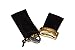 CASEBUDi Premium Thick Sofa Velvet Satin Lined Glasses Case | 2 Pack | Black