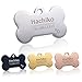 YVYOO Custom Dog Collar Stainless Steel Dog cat tag Free Engraved Pet Dog Collar Accessories ID tag Name Telephone Personalized (Rose Gold Heart, M)
