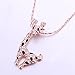 MR.TIE 18K Rose-Gold Plated Cute Animal Pendant Neck Chain Necklace Valentine's Day Gift
