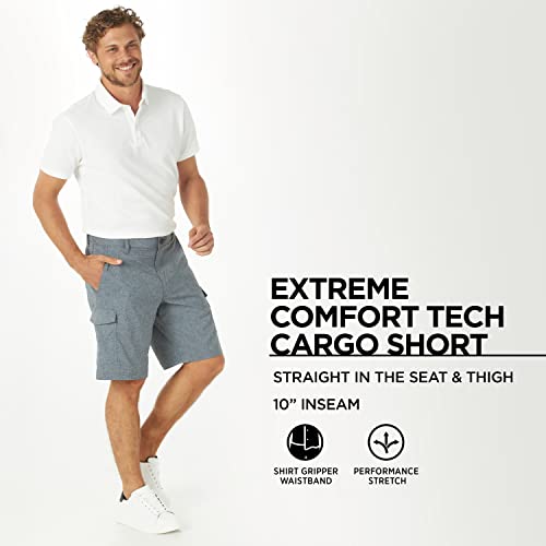 Lee Men's Extreme Comfort Tech Cargo Short Dark Charcoal Heather