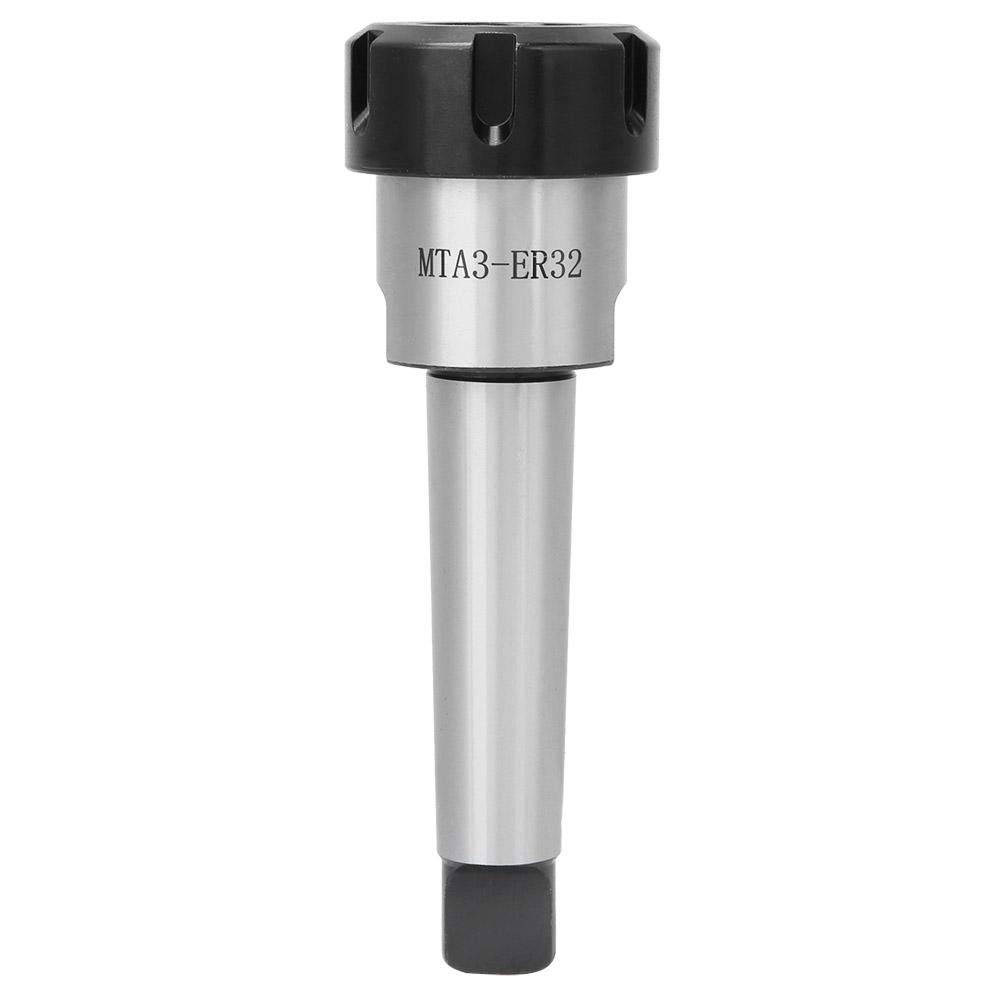 Morse Taper Collet Chuck Holder, MTA3 Morse Taper Collet Chuck Holder Carbon Steel CNC Milling Lathe Parts M12(MTA3-ER32)