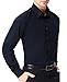 PJ PAUL JONES Men's Long Sleeve Casual Designer Shirts Plus Size Dress Shirts Big and Tall (Blue,2XL)