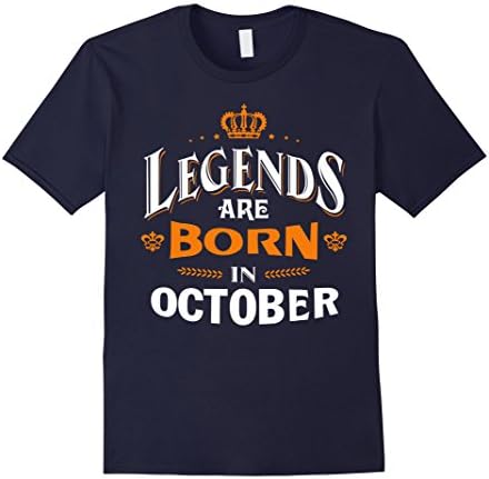 Mens Mens Legends are born in October-Mens Dads Tshirt XL Navy
