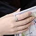 EnjoIt Silver Plated CZ Crystal Square Rings Wedding Rings for Women