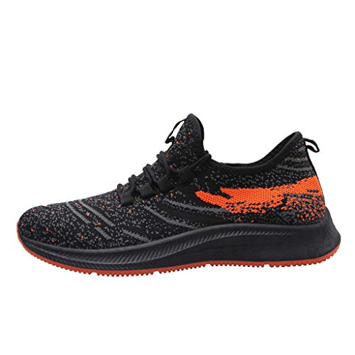 DondPO Mens Athletic Breathable Sneakers Fashion Running Shoes Light Tennis Zapatos Footwear for Men Walking Workout Orange