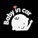 Aaron White Baby in Car Baby Safety Sign Car Sticker, Car Decal Sticker (1-Pack Boy)