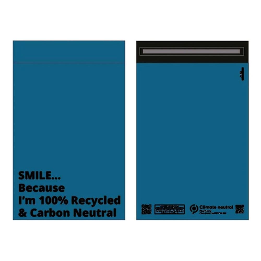 100x Mailer Bags Mailing Envelope Made from 100% Recycled Material Colourful Parcel Shipping Smart Mailer(10 x 14 Inch,Blue)