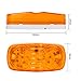 NPAUTO Partszone 10Pcs Amber Side Marker Lights Double Bullseye 10 LED Trailer Clearance Light Bulls Tiger Eye for Truck RV Boat Camper Trailers