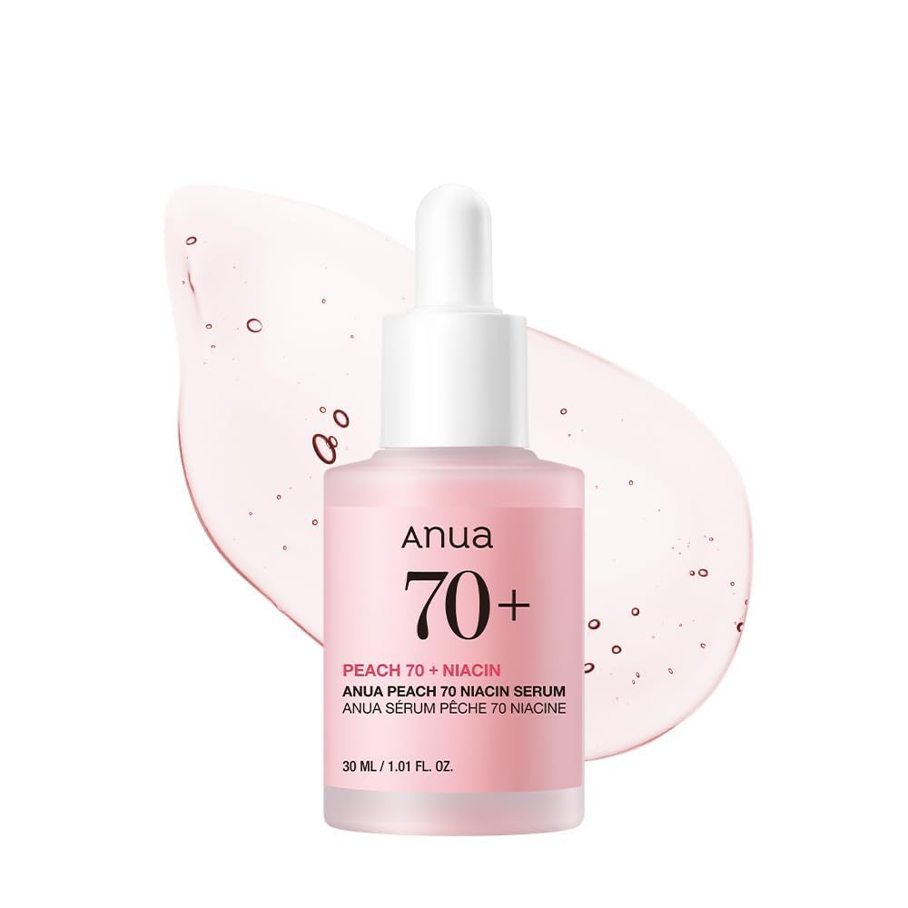 Anua Peach 70 Niacinamide Serum, Daily Glow Serum For Face, Skin Tone & Dullness Care with Vitamin B12, Lightweight, Hydrating For Glass Skin Effect, Korean Skin Care, 1.01 fl.oz