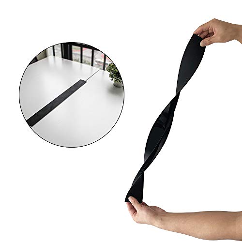 AIFUDA Set of 4 Kitchen Silicone Stove Counter Gap Cover, Long & Wide Gap Filler, Seals Spills Guard for Stovetop, Oven, Washer & Dryer, Heat-Resistant and Easy Clean (Black, white)