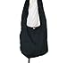 Hippie Hobo Sling Crossbody Cotton Bag Purse Thai Top Zip Handmade Color Black