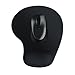 Mouse Pad with Wrist Support - DUTISON Black Silicone Ergonomic Gel Wrist Support Mouse Pad Mat for Office, Computer, Laptop - Non-Slip Rubber Base