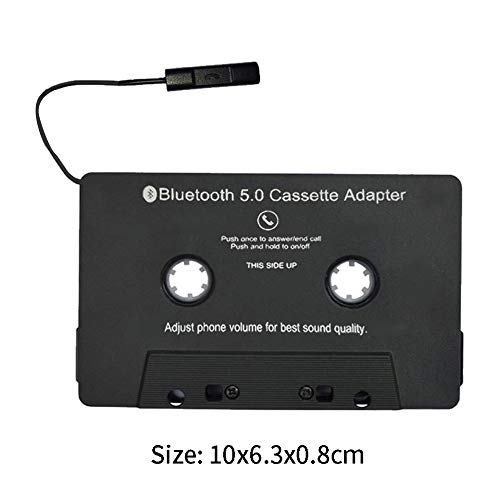 EUGNN Convert Car Answer Phone Cassette Adapter,Audio USB Charging Bluetooth Practical Car Cassette Player Adapter Work While Charging Support TF Card - Thumbnail 4