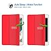 JETech Case for iPad Air 1st Edition (NOT for iPad Air 2/3/4/5), 9.7 Inch, Smart Cover with Auto Wake/Sleep (Red)
