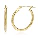14K Gold 2mm Basic Pincatch Hoop Earrings (18 Millimeters) (GO-589)