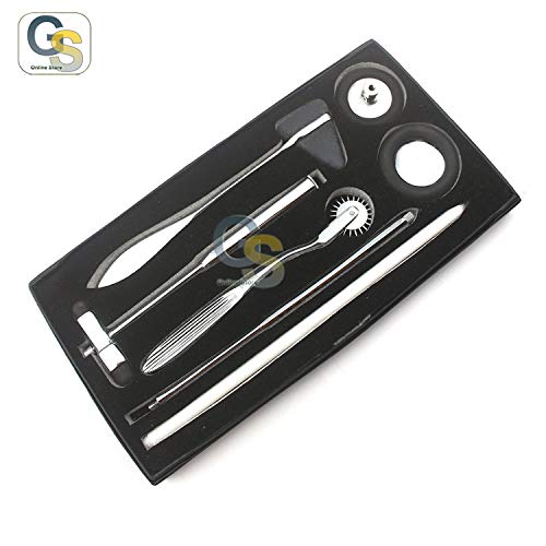 G.S Neurological Reflex Medic Hammer Hammer 5 Piece Set - Black Best Quality