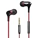 Granvela Mice E300A in-Ear Stereo Heavy Bass Headphones, Tangle-Free Triangle Cable and Noise-Isolating Earbuds - Earphones with Mic (Black)