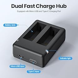 Topwowe 2 Packs Batteries 1800mAh for Insta 360 Ace