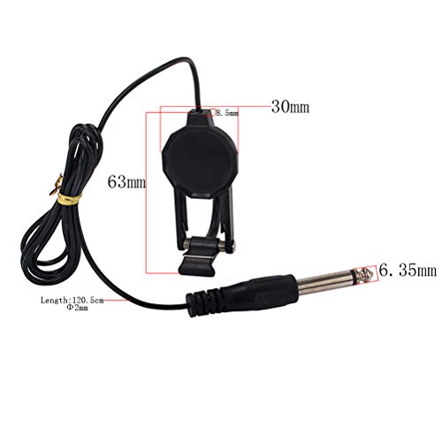 image for LIOOBO 6.35mm Jack Clip-On Pickup for Acoustic Violin Guitar Mandolin 