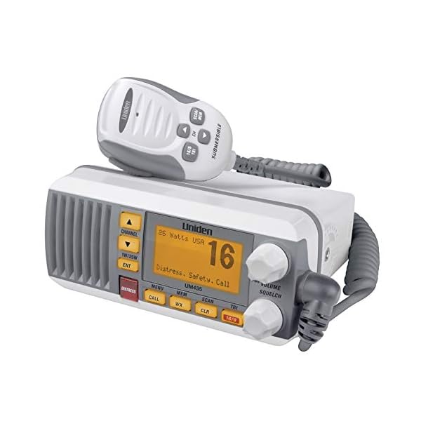 Uniden UM435 Advanced Fixed Mount VHF Marine Radio, All USA/International/Canadian Marine
