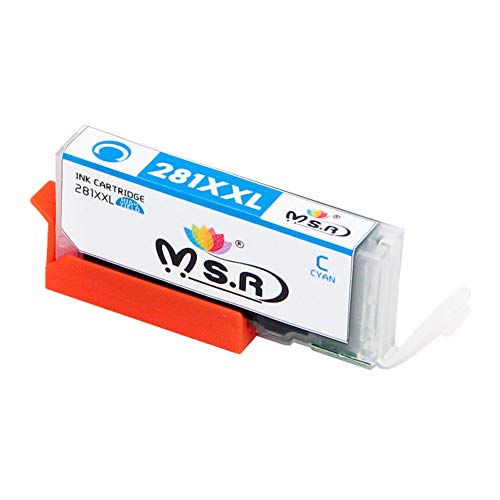 MSR Compatible Ink Cartridge Replacement for Canon PGI-280XXL CLI-281XXL PGI 280 XXL CLI 281 XXL for PIXMA TR7520 TR8520 TS6120 TS6220 TS8120 TS8220 TS9120 TS9520 TS9521C Printer (5 Pack)