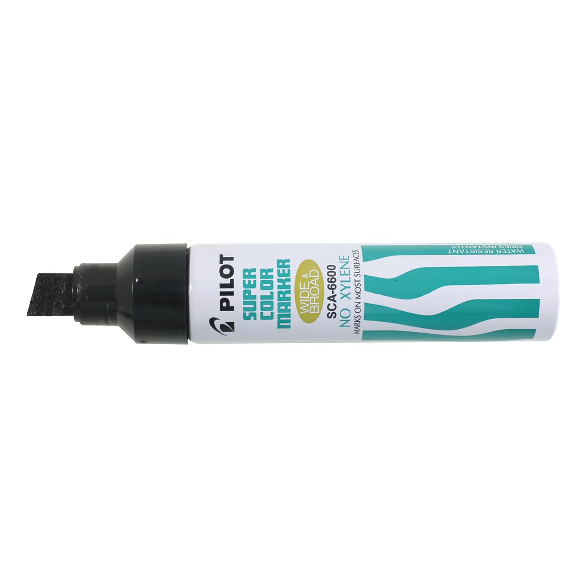 Pilot Supercolour Wide and Broad Permanent Marker Chisel (3mm-12.5mm Line) - Black, Single Pen