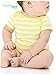 Simple Joys by Carter's Baby 6-Pack Short-Sleeve Bodysuit, Grey/Yellow, 12 Months