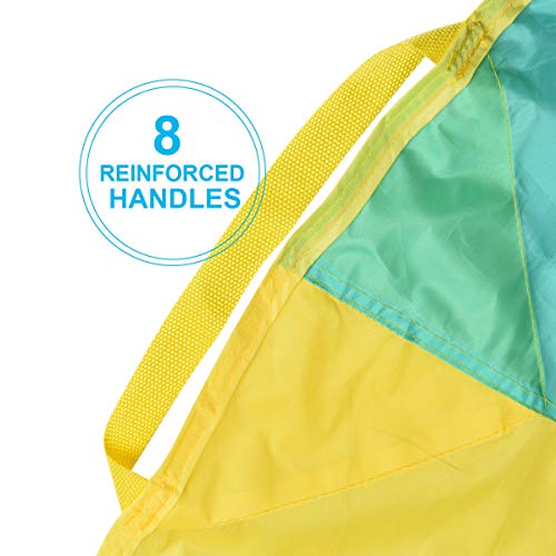 image for GOPLUS Kids Parachute, Folded & Colorful Parachute Tent Toys, Multifun
