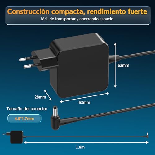 BIUBOTY Charger 45W 20V 2.25A Laptop Compatible with Lenovo IdeaPad 100 110S 120S 310 310S 320 330S 110-15ISK 100-14IBY 310S-14IKB 330S-15IKB 510 710 S14IKB 5 ADL4 5wcg pa-1450-55lu 4.0 x 1.7mm