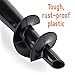 Sol Coastal Plastic Beach Umbrella Sand Anchor, Rust-Free and Sized for Thin Umbrellas (Black)