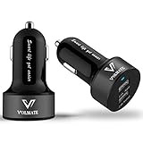 Volmate VOL48A-BB ETL Certified - 25 Watt 5V/5A Family-Sized 5 Port USB Desktop Rapid Charger. Multiport USB Travel Charger for iPhone 5s 5c 5 4S 4, iPad Air, iPad mini, iPad mini Retina