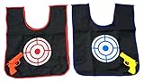 Kids Toy Water Squirt Guns - With Color Changing Target Vest - 2 Players Game - Cops and Robbers Pirate Toys For Outdoors Water Park Lawn Garden Backyard Alternative to Paintball by Perfect Life Ideas