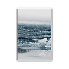 Framed Canvas Wall Art Abstract Color Block Canvas Prints Home Artwork Decoration for Living Room,Bedroom - 16x24 inches