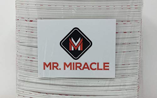 Mr. Miracle White and Red Paper Food Tray. 5-Pound Size. Pack of 100. Disposable, Recyclable and Fully Biodegradable. Made in USA