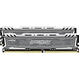 Crucial Ballistix Sport LT 2400 MHz DDR4 DRAM Desktop Gaming Memory Kit 8GB (4GBx2) CL16 BLS2K4G4D240FSB (Gray)