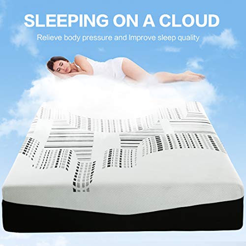 EMONIA Queen Mattress Toppers 12 inch Thick Memory Foam Bed